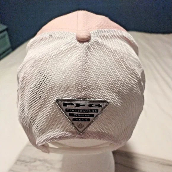 Columbia PFG Fishing Hat Cap Adjustable Snapback Pink Mesh Trucker Patch - Picture 6 of 10